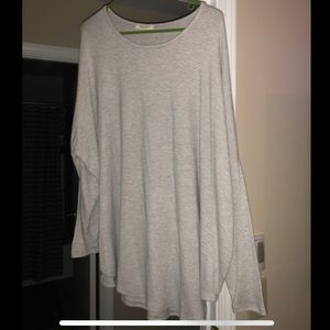 Gray and white striped tunic